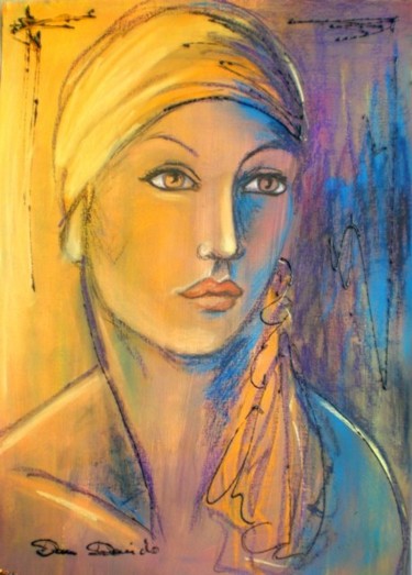 Portrait au turban orange